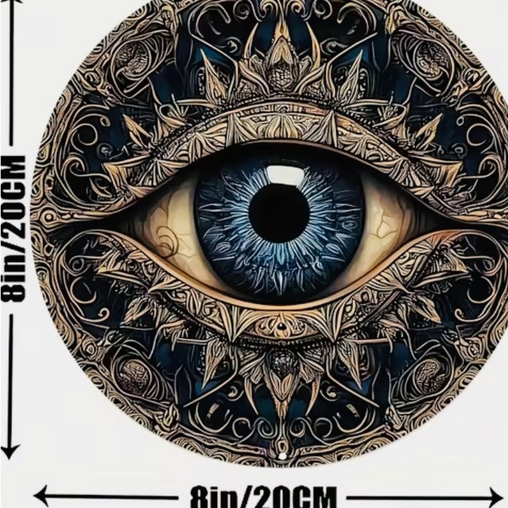🔵 1. Evil Eye Wall Art – Aluminum– Mystical Home Protection